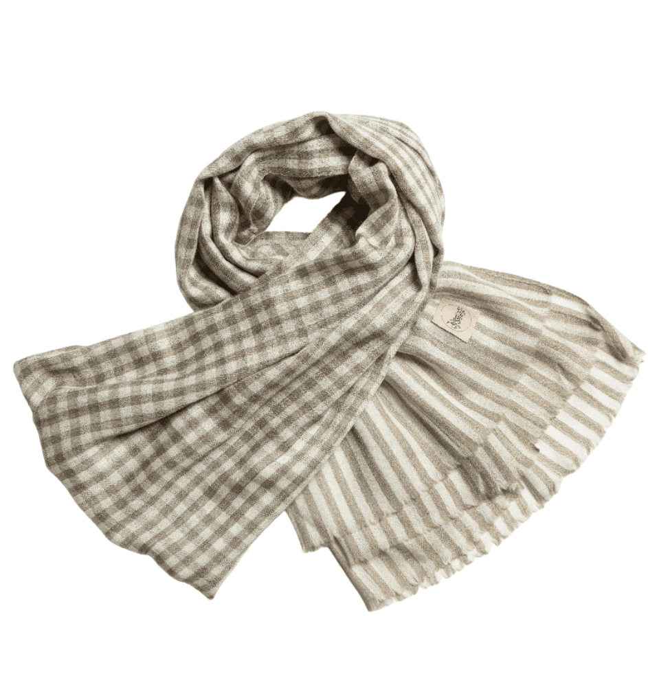 Cashmere Shawl Grey Color | Checked