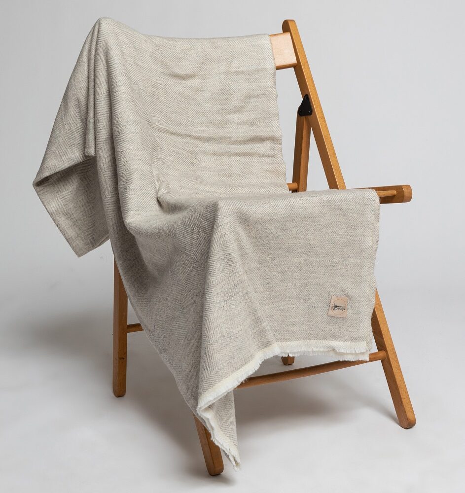 Кашмирено одеяло ECRU HERRINGBONE