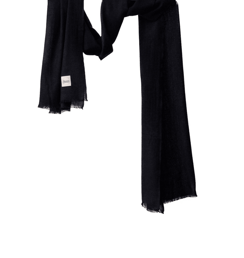 Men’s Cashmere Shawl Black