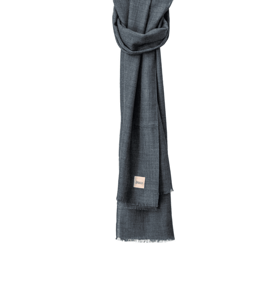 Men’s Cashmere Shawl Night Grey