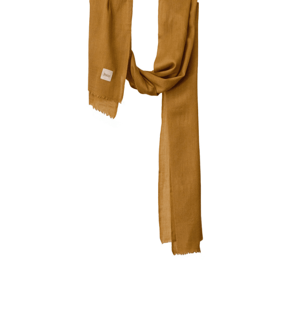 Men’s Cashmere Shawl Dark Yellow