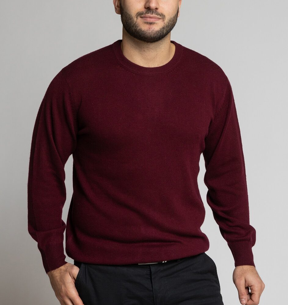 Men's Cashmere Jumper Burgundy