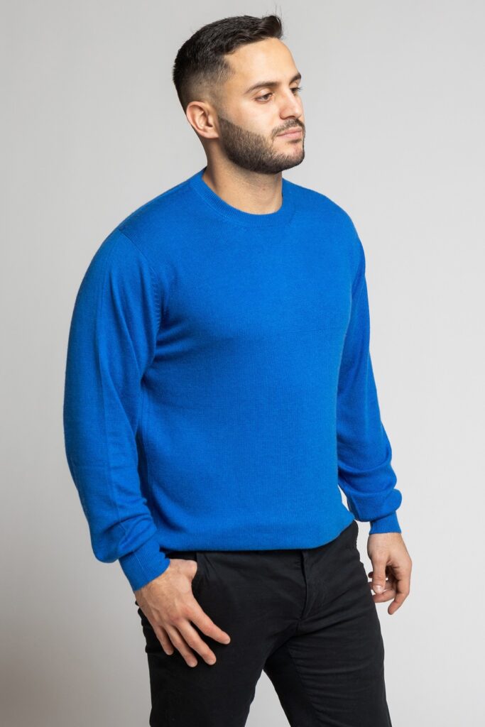 Men's Cashmere Jumper Cobalt