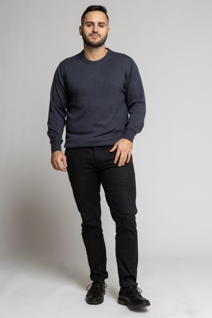 Men's Cashmere Jumper Graphite
