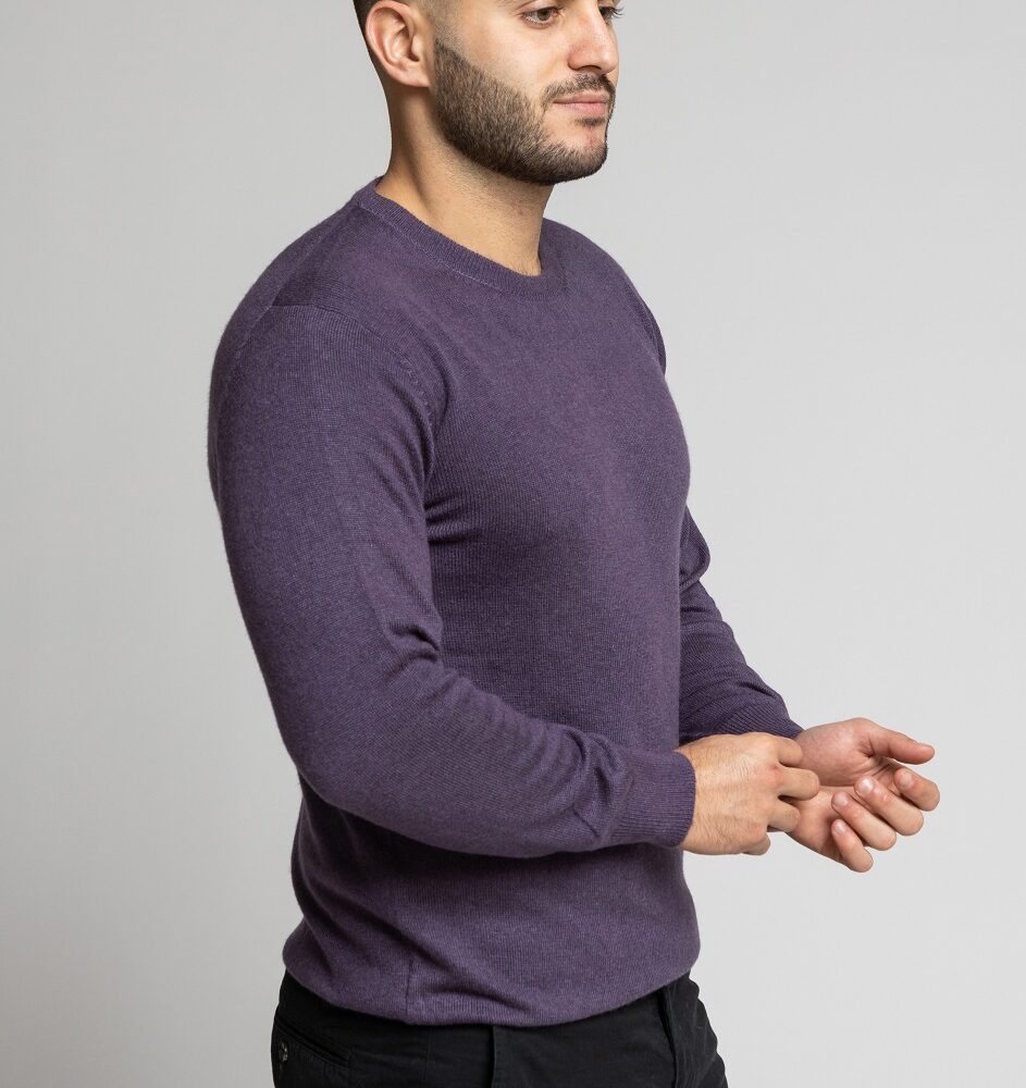 Men's Cashmere Jumper Lilac