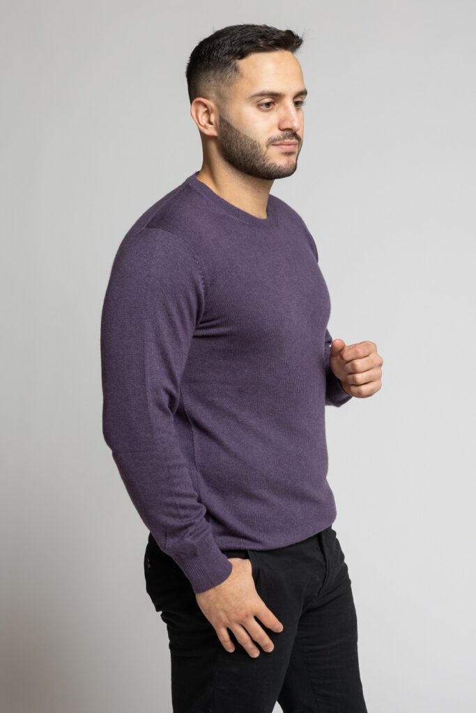 Men's Cashmere Jumper Lilac