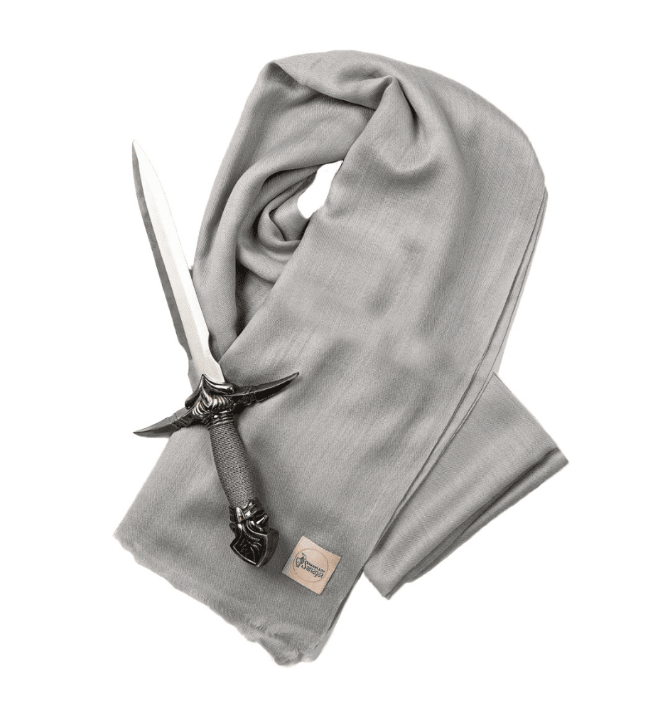 Men’s Cashmere shawl Silver Colour