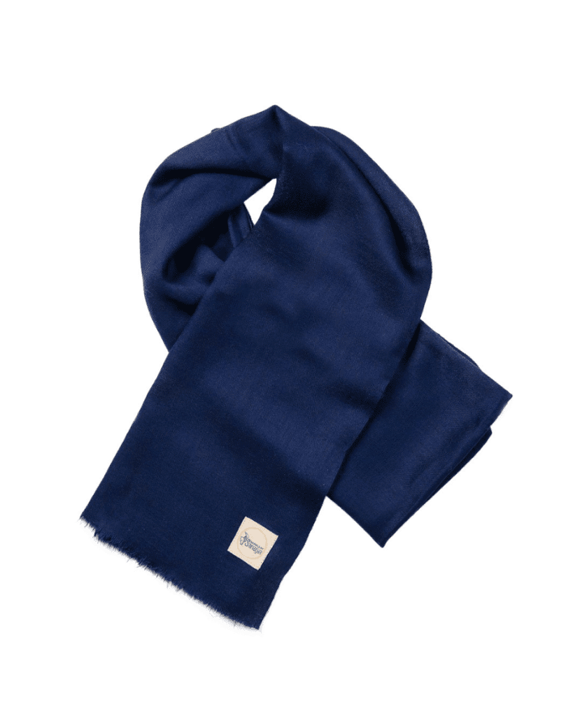 Мъжки кашмирен шал MIDNIGHT BLUE