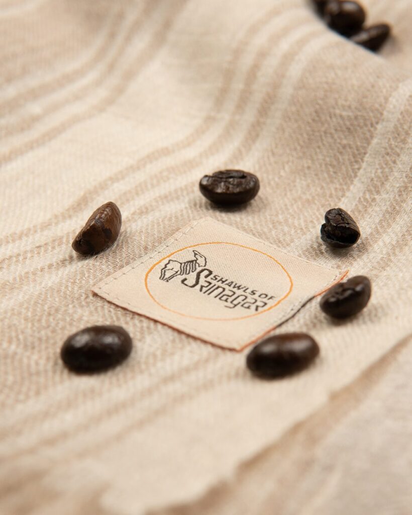 Men’s Pashmina Shawl in Capuchino