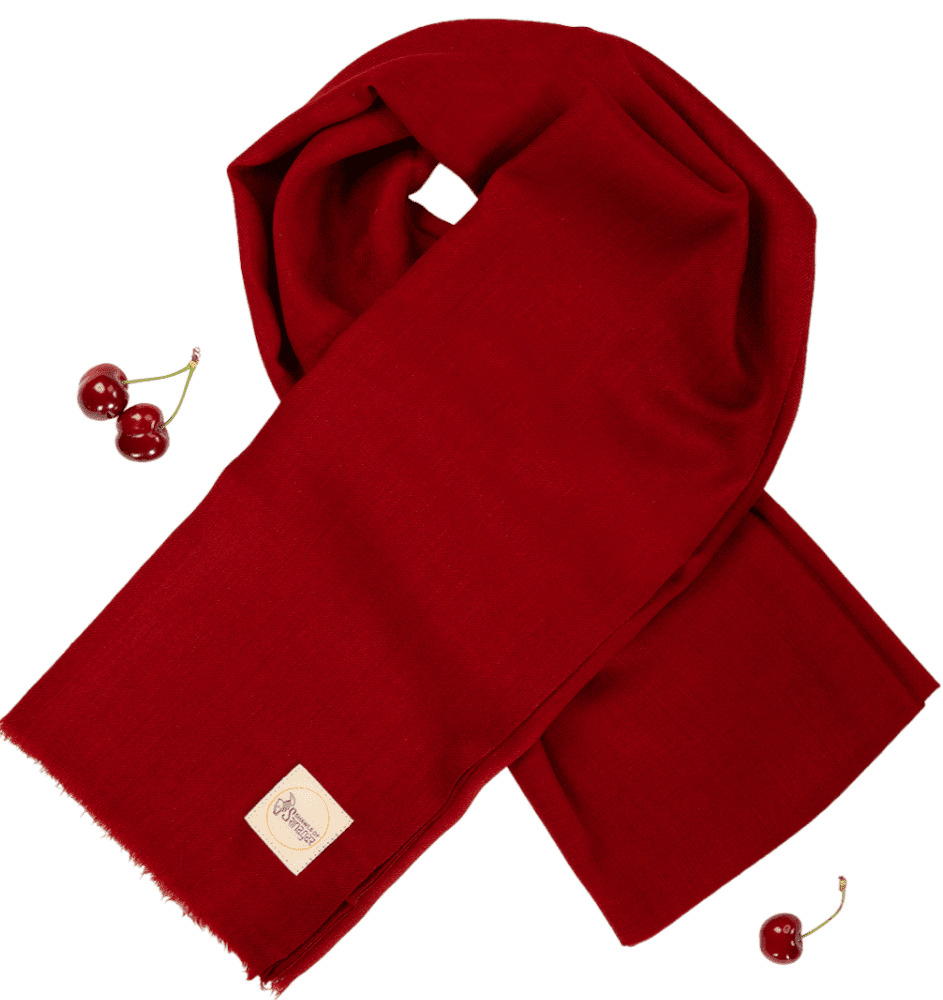 Cashmere Shawl in Burgundy Color