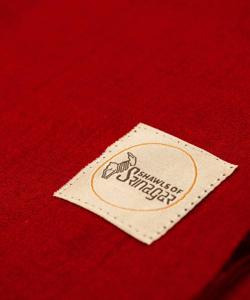 Cashmere Shawl in Burgundy Color