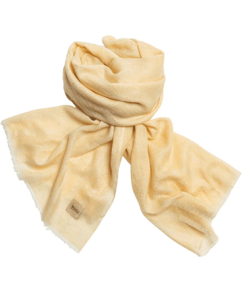 Cashmere Shawl Champagne Color with Jaquard Design