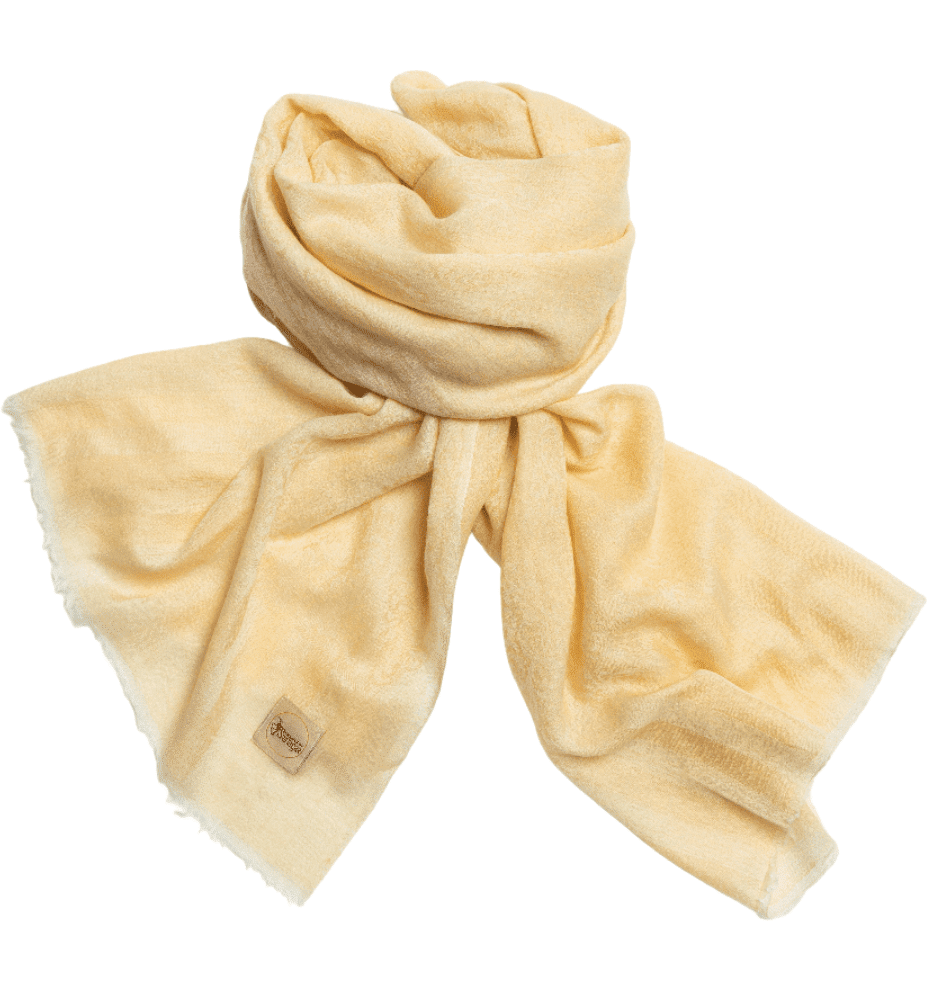 Cashmere Shawl Champagne Color with Jaquard Design