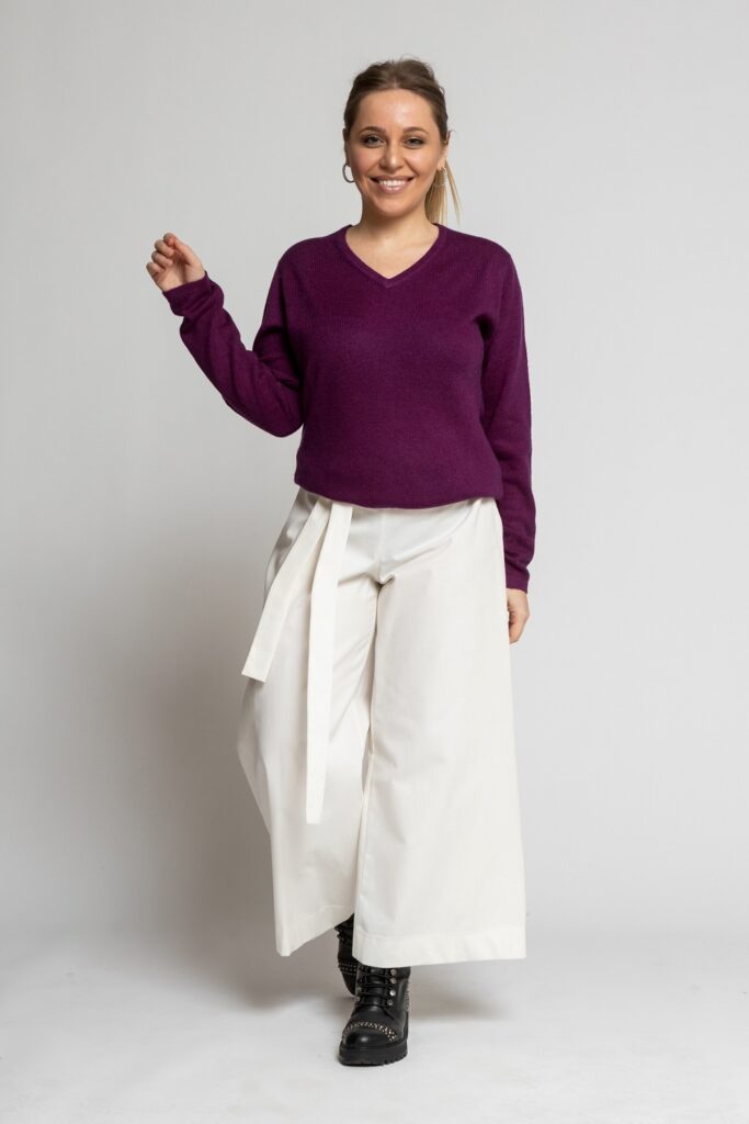 Women's Cashmere Jumper Blueberry