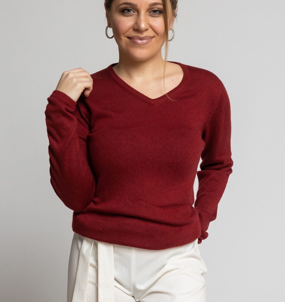 Women's Cashmere Jumper Burgundy