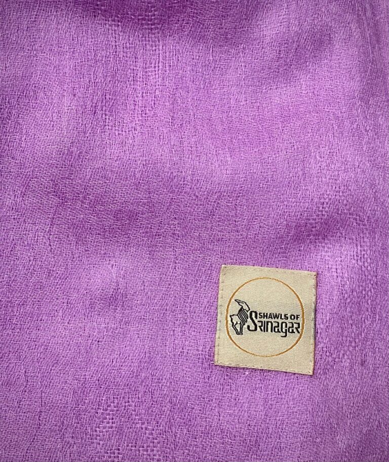 Women’s Cashmere Shawl Lavender with jacquard design