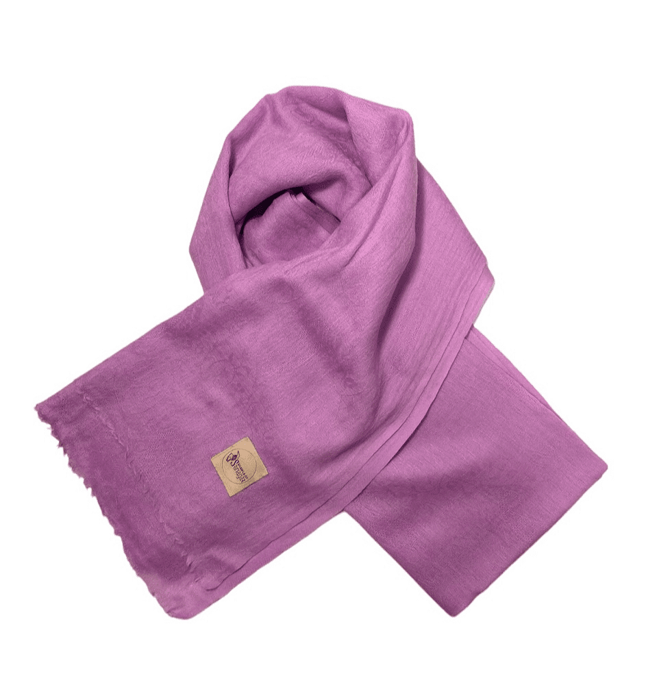Women’s Cashmere Shawl Lavender with jacquard design