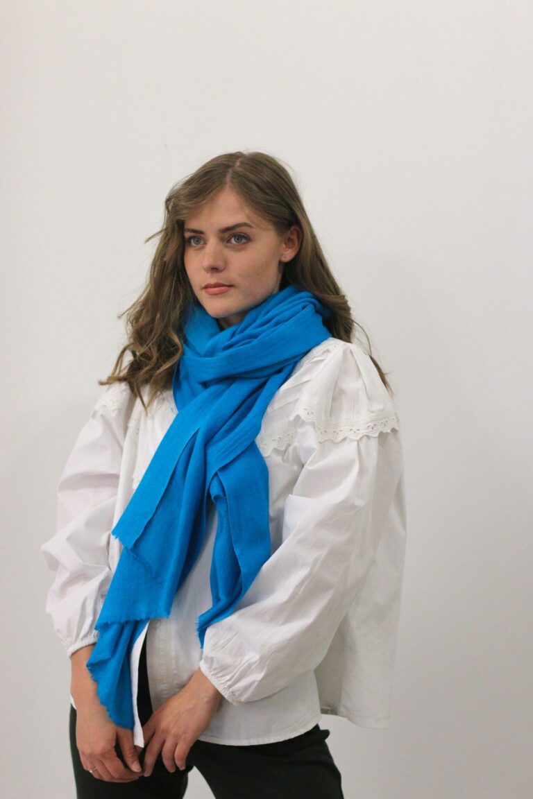 Women’s Cashmere Shawls of Srinagar Sky blue