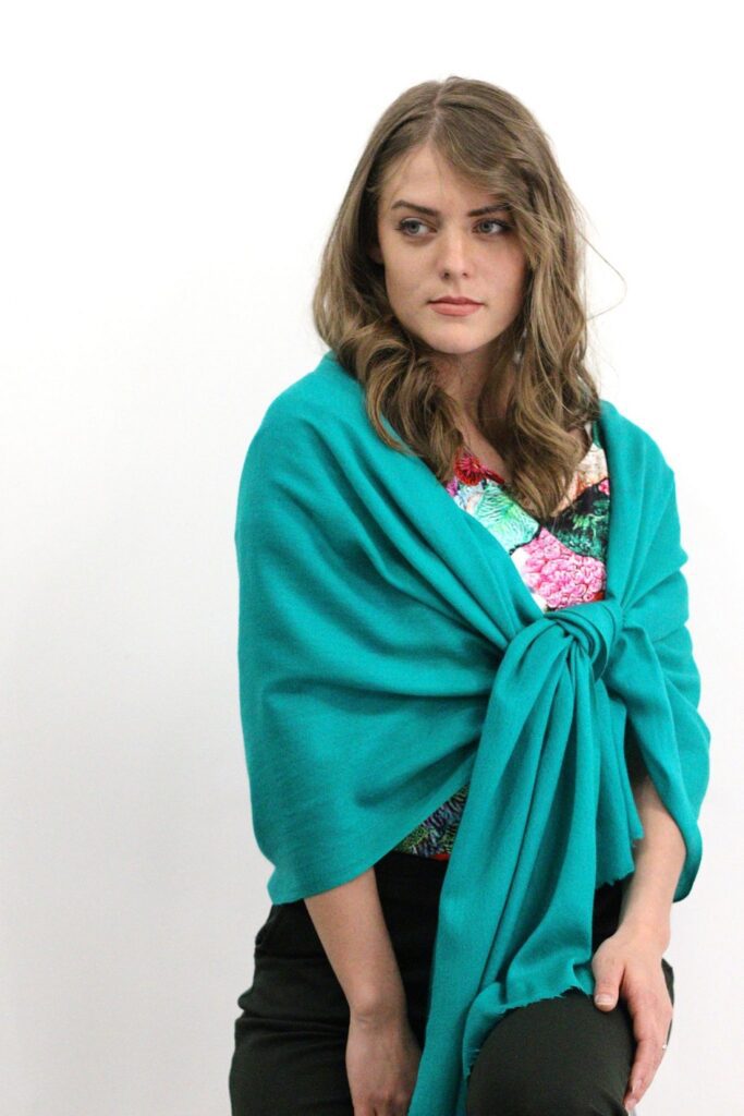 Women's Cashmere Shawls of Srinagar Turquoise
