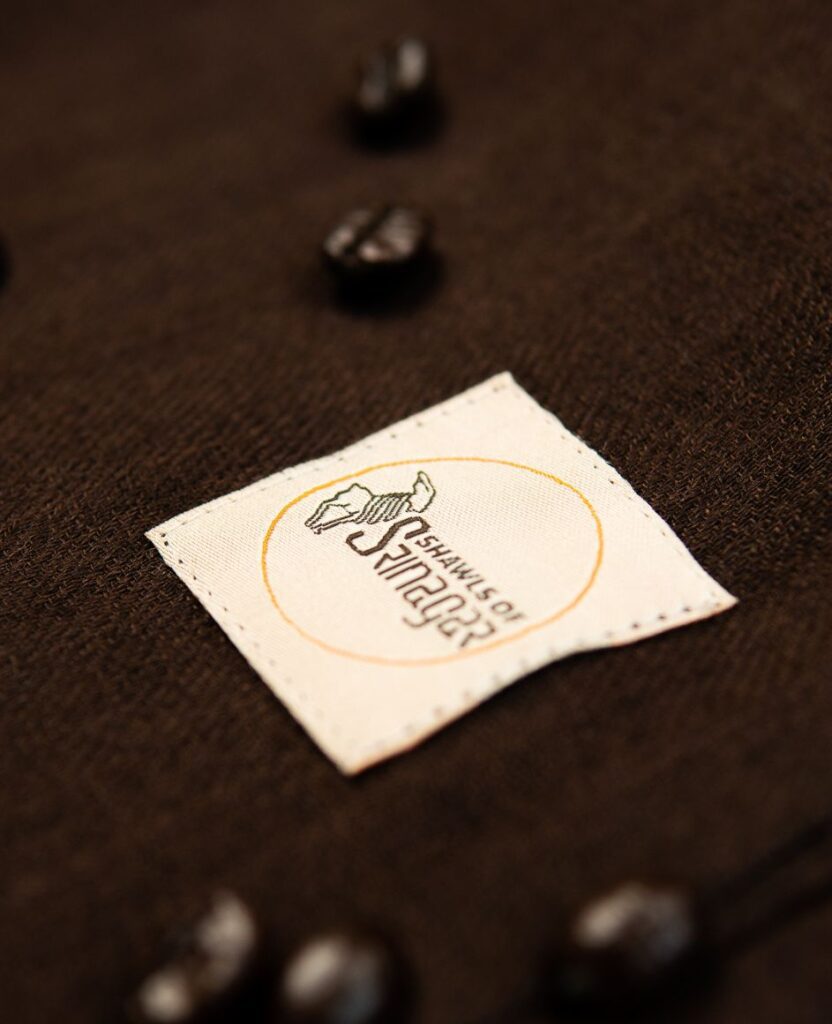 Cashmere Shawl in Dark Brown Colour