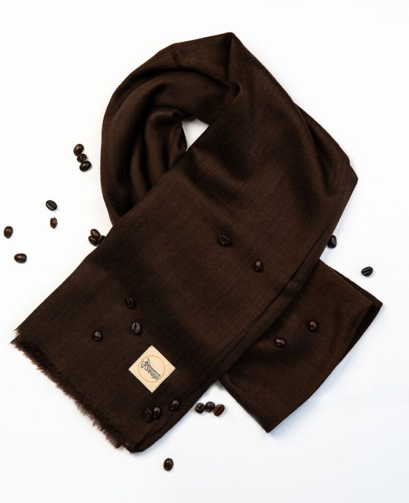 Men’s Cashmere shawl in Dark Brown Colour