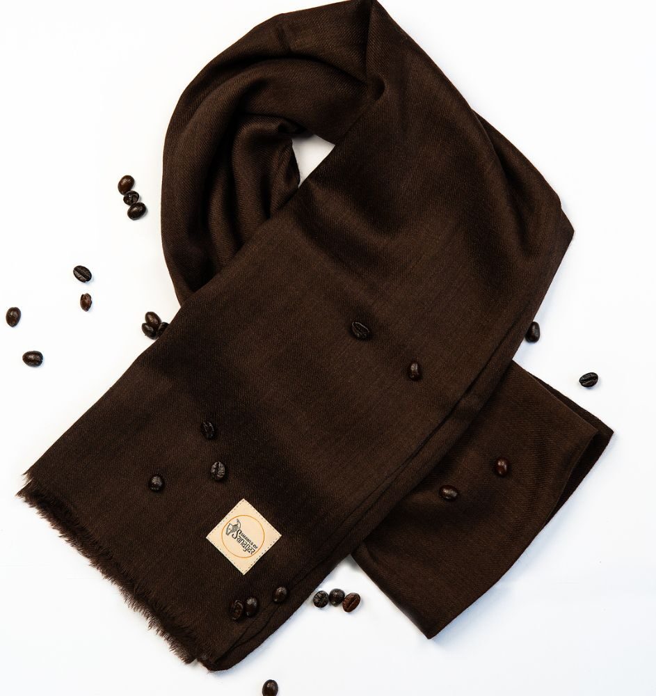 Men’s Cashmere shawl in Dark Brown Colour