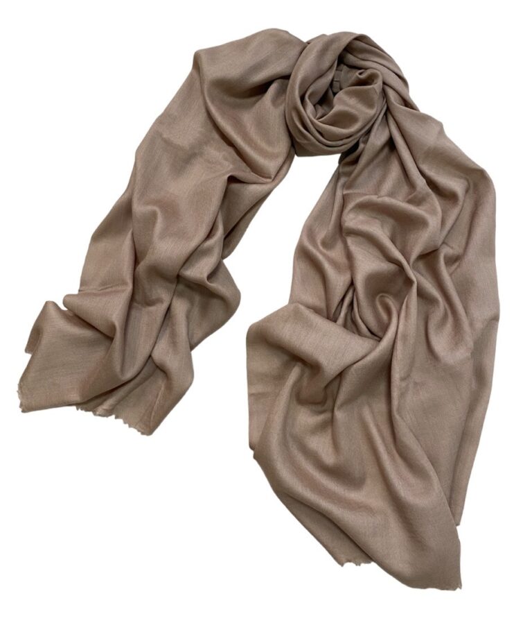 Cashmere Shawl Pastel Taupe Color