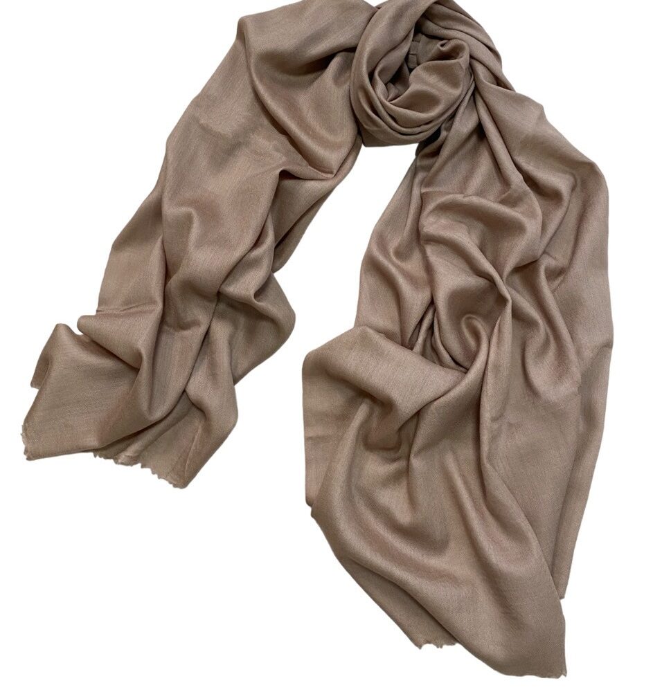 Cashmere Shawl Pastel Taupe Color