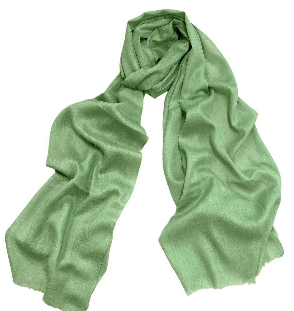 Cashmere shawl in light green